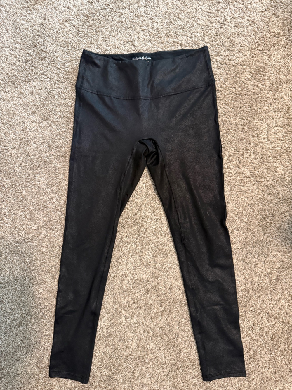 CHELSEA DEBOER BY LILY & LOTTIE - Black Faux Leather Leggings